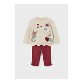 Mayoral Baby Girl Red Knitted Trouser Set